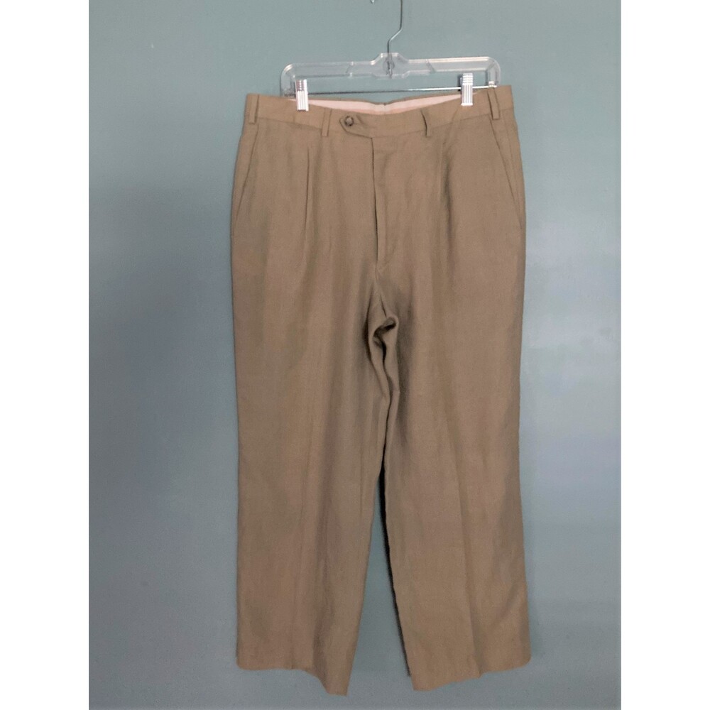 Barneys of NY men's 100% linen beige pants size 40